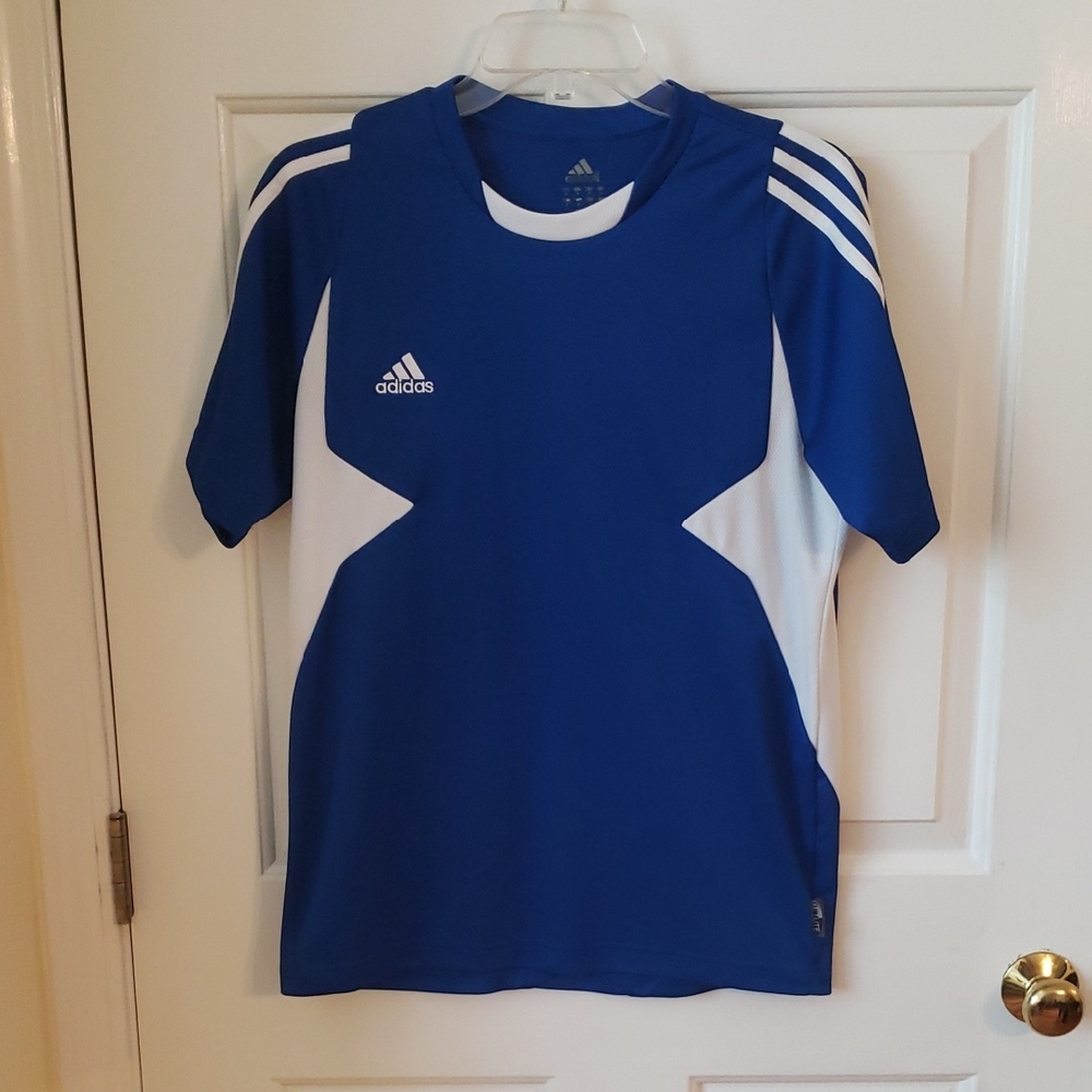 Adidas Blue & White Performance Jersey - ClimaLite/Clima365: Size: S